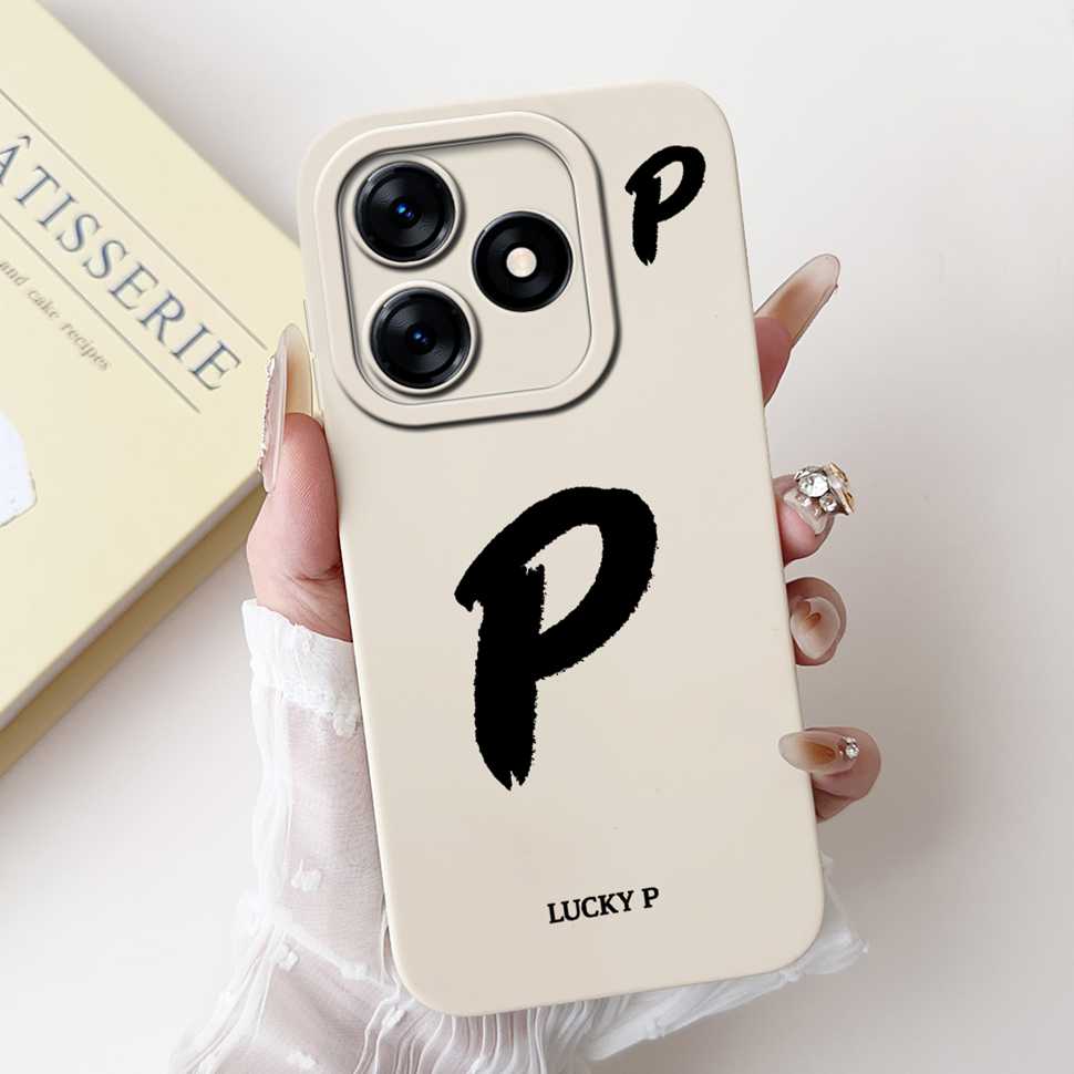 For Realme Note 50 Case RMX3834 Cute A-Z Letters Cover Soft Silicone Casing For Realme Note 50 Note50 Fundas Capa