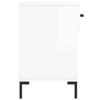 Shoe Bench High Gloss White 102 x 35 x 55 cm Engineered Wood