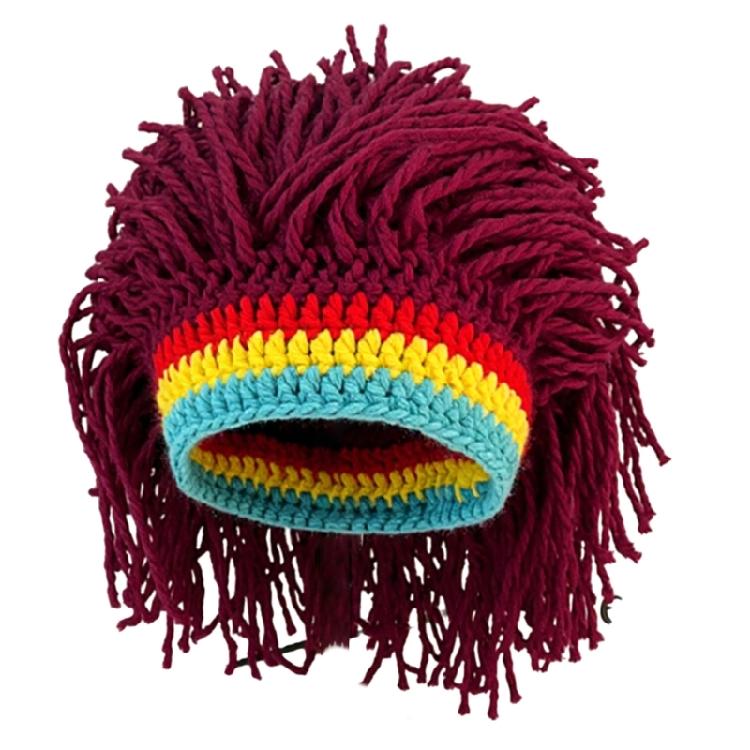 Cappello Caldo Copriorecchie Divertente Moda Capelli Intrecciati per Uomini Donne Inverno Pendolarismo Feste