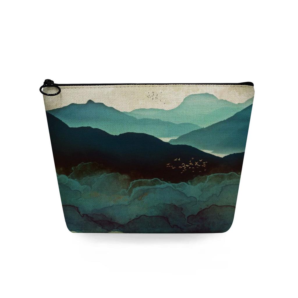 Women Landscape painting Print Cosmetic Bag Toiletries Organize Travel Storage Case 6753