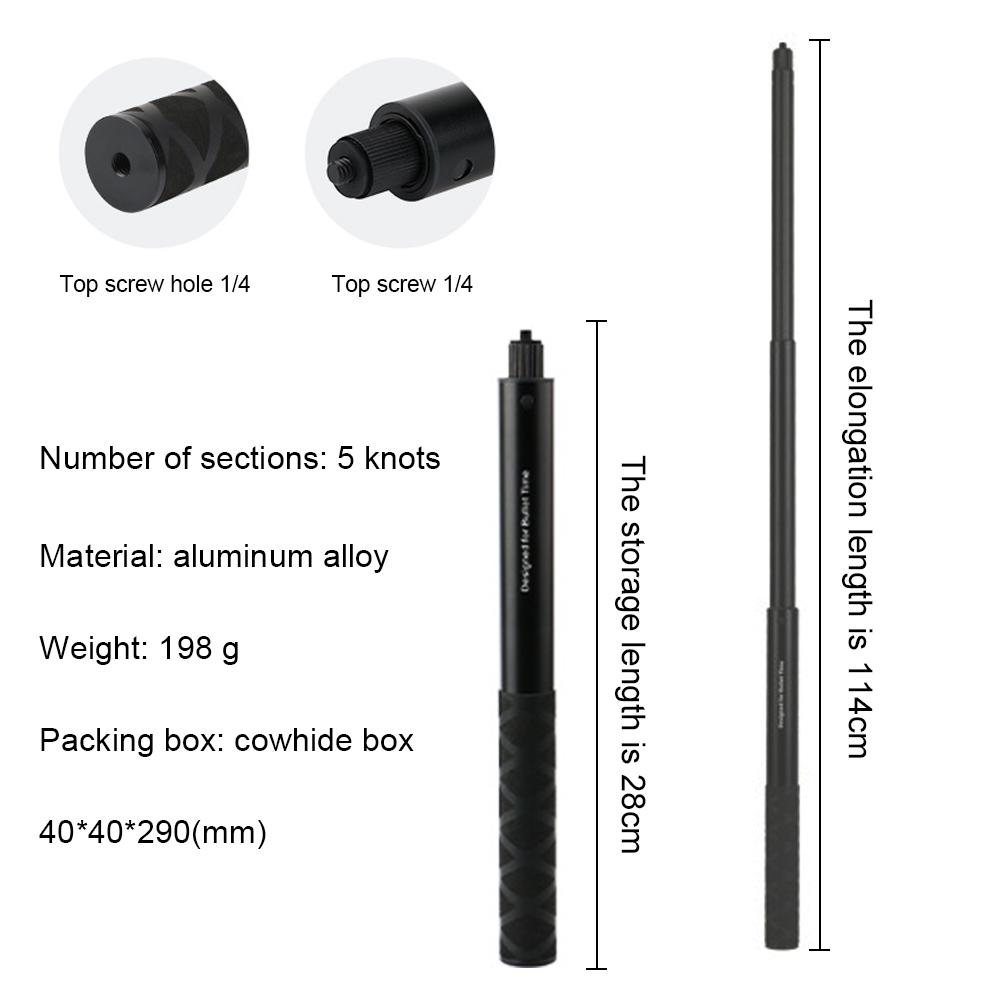 Motorcycle Bike Panoramic Monopod Handlebar Double Clip Bracket for Insta360 One X2 GoPro 11 10 9 Selfie Stick Camera Accessory