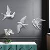 3D Flying Birds Wall Decor Modern Resin Swallow Sculptures Creative Art for Room Entryway Background Home Decor Ornaments