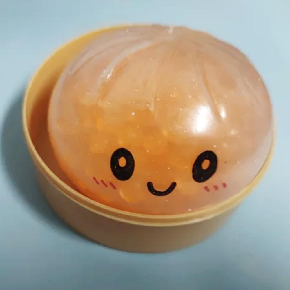 Giant Squishies Dumpling Bun Toy, Glitter Dumpling Stress Ball, Stress Relief Fidget Toy