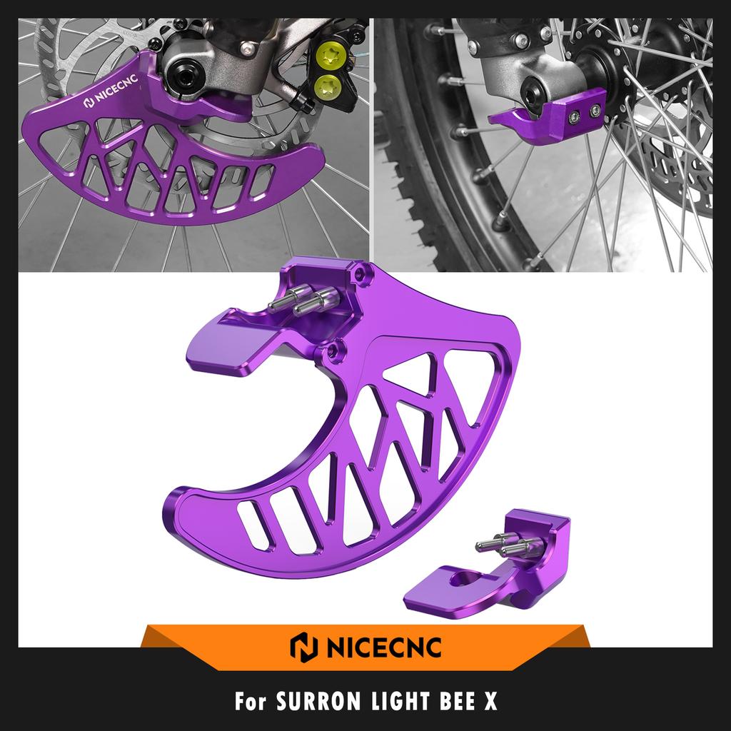 NICECNC For Surron Light Bee X Front Brake Disc Guard & Front Fork Leg Guards For Sur-Ron Light Bee S L1E Segway X160 X260