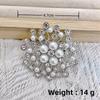 European & American Rhinestone Retro Gypsophila Eight-Pointed Star Brooch for Sweaters & Scarves
