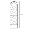 Set of 2 Garden Trellis Climbing Plant Supports, Metal, 50 X 180 Cm, Black
