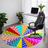 1 Stück Farbrad Rollstuhl Teppich für Büro Rutschfest, Maschinenwaschbarer Teppich für Büro, Raum Urlaubsdekoration für Weihnachten, Geburtstag Polyester