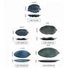 Ceramic Tableware Irregular Leaves Dinner Plate Decorations Sushi Dish Home Restaurant Large Fish Plate Dishes and Plates Sets