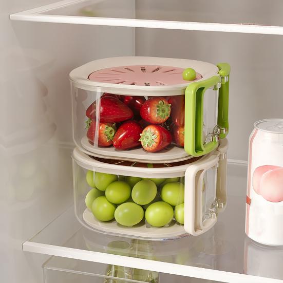 Yousheng Drain Basket with Detachable Design Transparent Visible Stackable Multifunctional Drain Box Hollow Net Tray