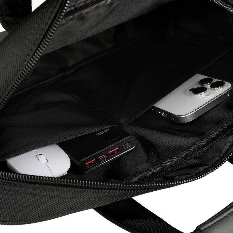 Men's shoulder bag Handbag shoulder laptop bag Large capacity Business leisure Office file bag Portable