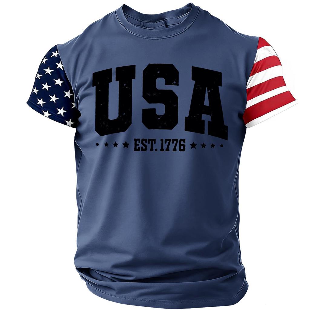 Men's Casual Round Neck Lightweight Breathable Short-Sleeve Top