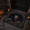 Non Slip Floor Mat 3D Spooky Halloween Rug, Scary Creature Optical Illusion 16" x Impactful Entryway Decor 24" Non-Slip Door for Living Room Entrance