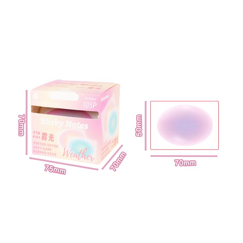 105Sheets Cartoon Transparent Sticky Notes Kawaii Pull-Out Memo Pad Paper Message Paper Cute Handbook Stickers Gifts