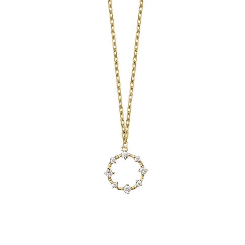 

Ожерелье с выемкой из бриллиантов и нишевым дизайном, женская цепочка на ключицу, простой студенческий темперамент