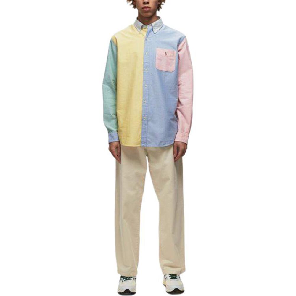 Polo Ralph Lauren Chemise à Manches Longues à Col Polo Color Block Homme chemises Multicolore 710928919-001