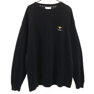 Long Sleeve T-shirt L Black Plain Long-sleeved T-shirt Men's Used