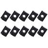 10Pcs Durable M6 M8 M10 M12 T Slot Nuts Carbon Steel Black Oxide Finish Tapped Through Slot Nuts Furniture Nuts
