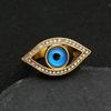 Ring gold plated diamond blue angel eyes hip hop ring