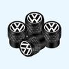4Pcs Car Tire Valve Stems Cap Knurling Style Tire Valve Cap for Volkswagen VW GOLF POLO PASSAT TIGUAN TOURAN TOUAREG JETTA GTI