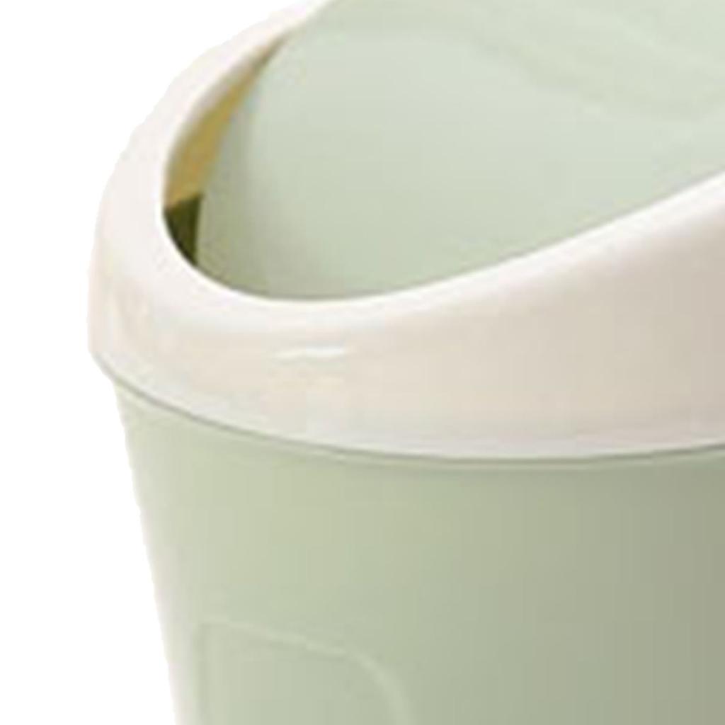 Schreibtisch-Mülleimer Kunststoff Multifunktional Klein Schreibtisch Arbeitsplatte Mülleimer mit Schwingdeckel für Zuhause Büro Grün