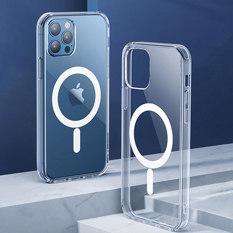 

Clear Original Case For Magsafe For iPhone 15 14 13 12 11 Pro Xs Max XR Plus SE2 Magnetic Wireless Charging Hard Acrylic Cover For iPhone SE 2020