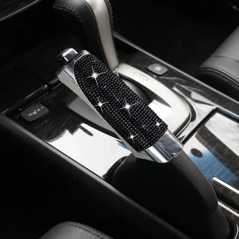 Crystal Car Handbrake Covers Universal Anti-slip Auto Gear Shift Collars Car Bling Interior Accessories