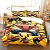 Bedding Three-Piece Set 3D Digital Cartoon Animation Microfiber Duvet Set