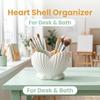 Aesthetic Shell Shape Toothpaste Toothbrush Holder 3D Printed Makeup Brush Stand  Shower