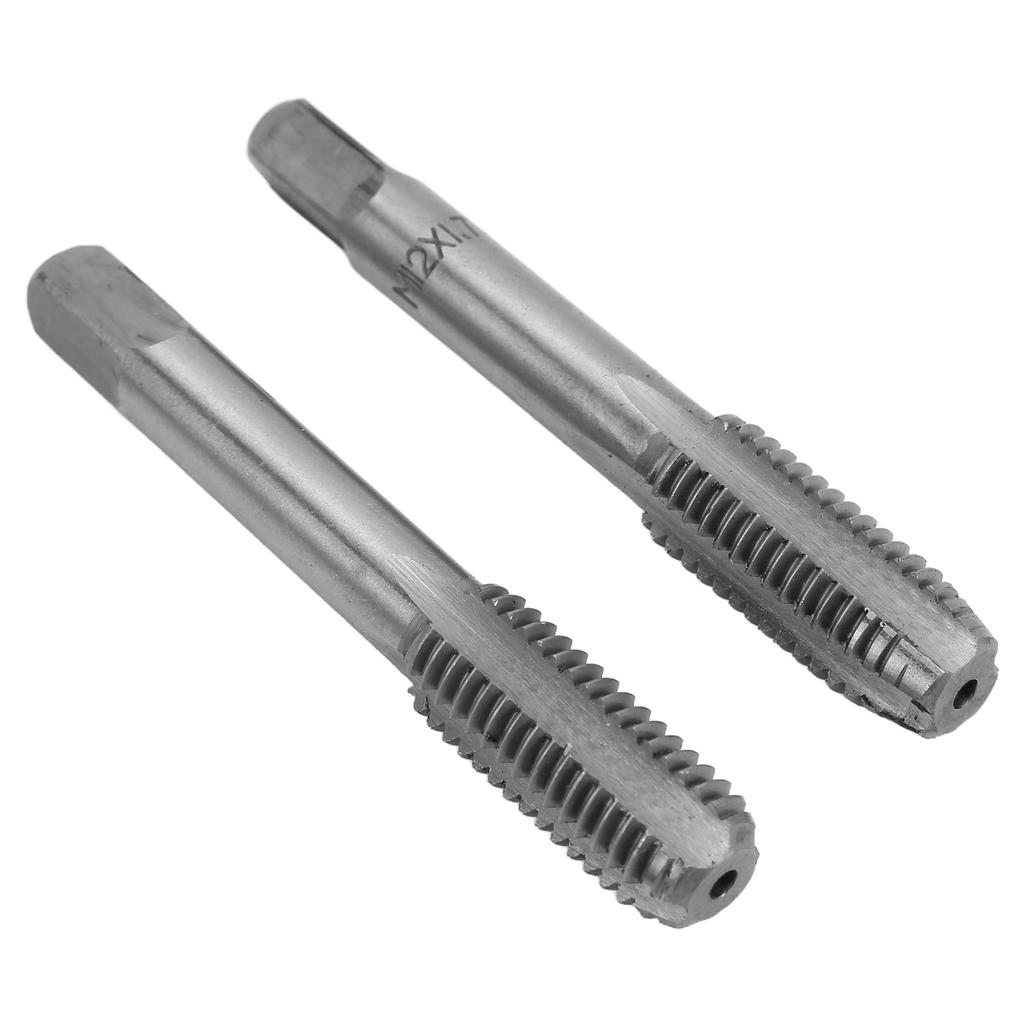 2pcs High Speed Steel   Thread Tap Straight Flutes Thread Tapping Tool Hand Thread Tap