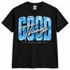 Retro Typography T-Shirt Blue Graphic Tee Positive Message Casual Shirt S - 5XL