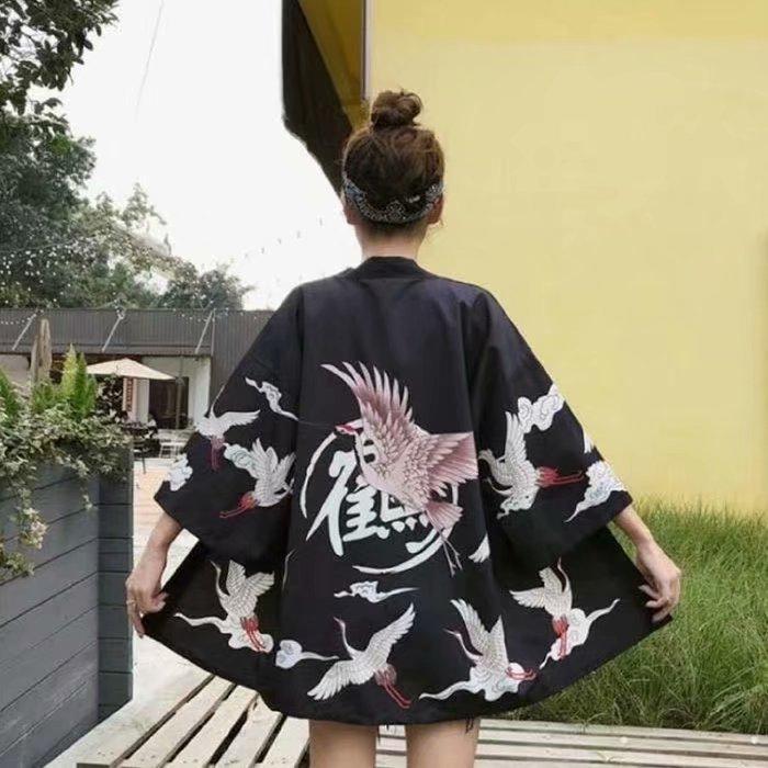 Dámské tradiční cardigan kimono kabát tenké oblečení