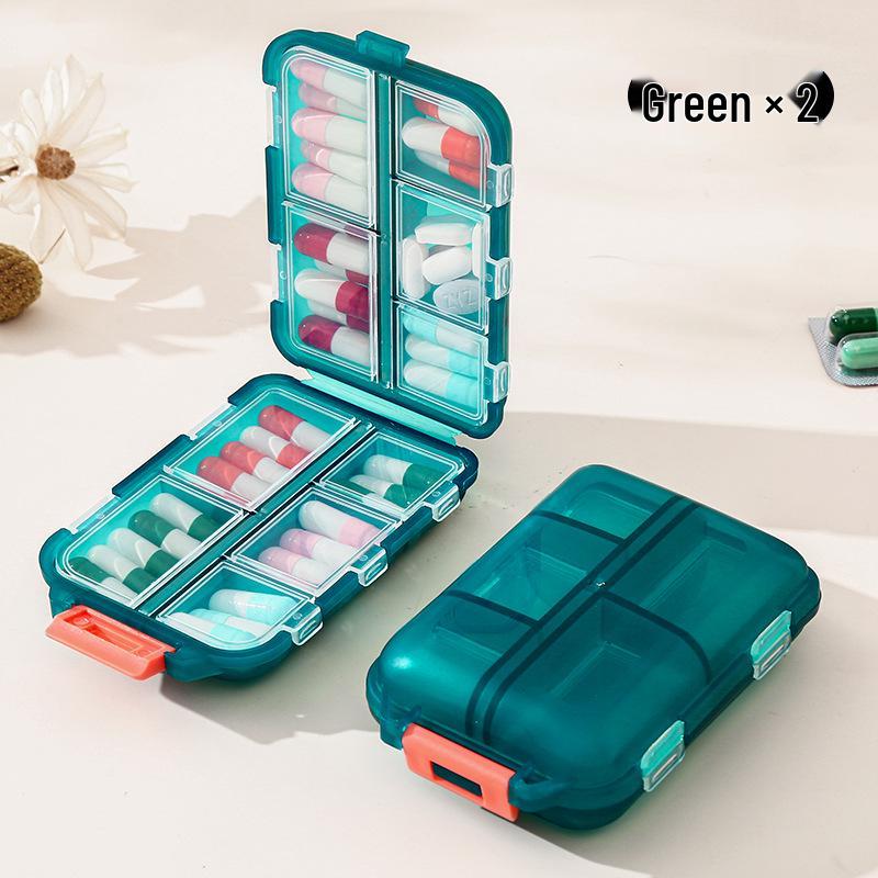 Portable Pill Organizer - 7-Day, 3-Times Daily Dispenser with Large Capacity and Medication Reminder