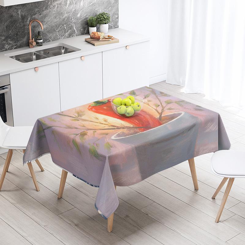 New Abstract Tea Tablecloth Waterproof and Oil-proof Dining Tablecloth Nordic Wind Bar Tablecloth Home Decoration
