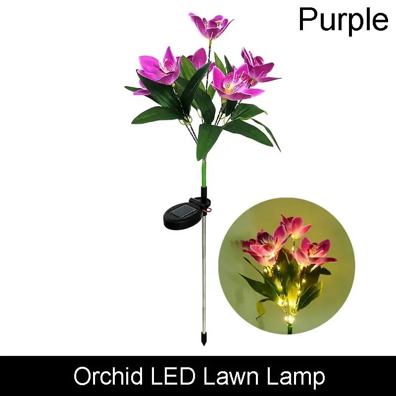 LED Zewnętrzna Solarna Lampa Trawnikowa Sztuczny Motyl Słonecznik Solarne Lampy Gruntowe Ogrodowe Kemping Dekoracja Atmosfery na Przyjęcie Weselne