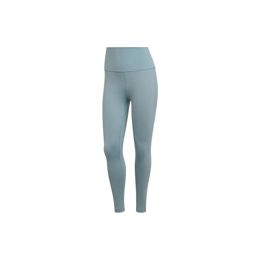 Adidas Yoga Studio 7/8 High-Waisted Slim Fit Cropped Fitness Pants Women Bottoms Blue HC6639