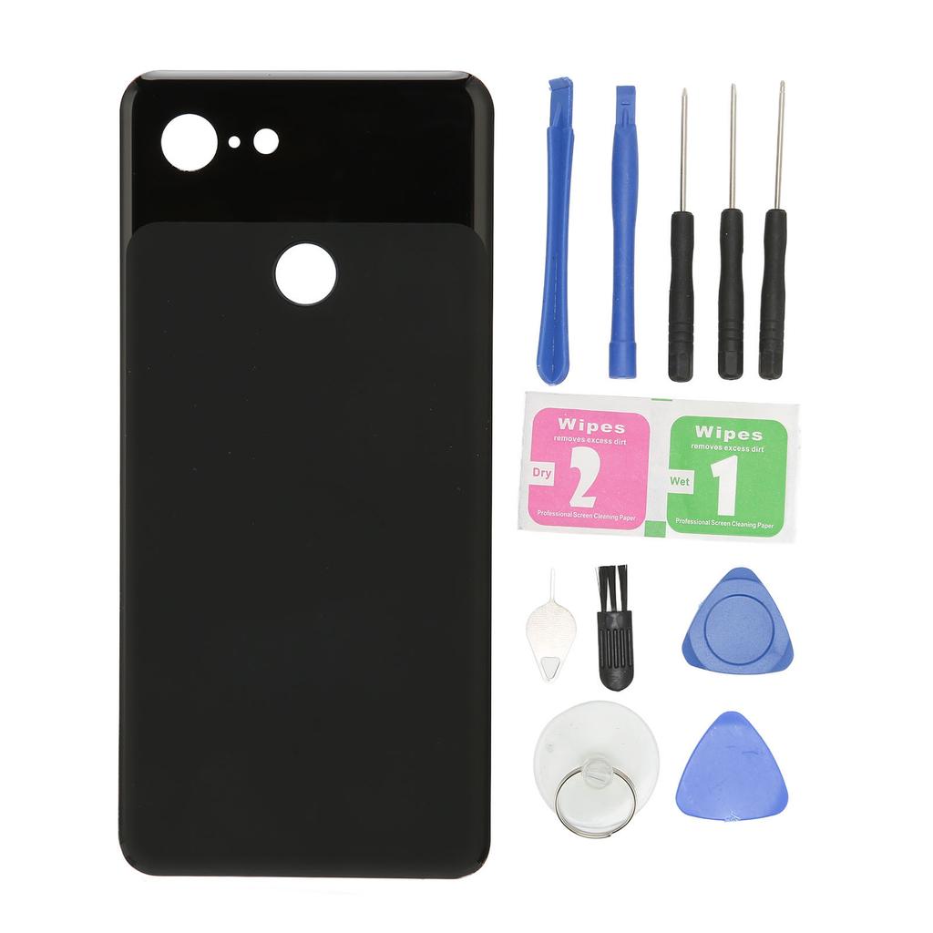 5.5in Battery Back Glass Rear Cover Replacement Black Battery Back Housing Door for Google Pixel 3 G