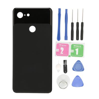 5.5in Battery Back Glass Rear Cover Replacement Black Battery Back Housing Door for Google Pixel 3