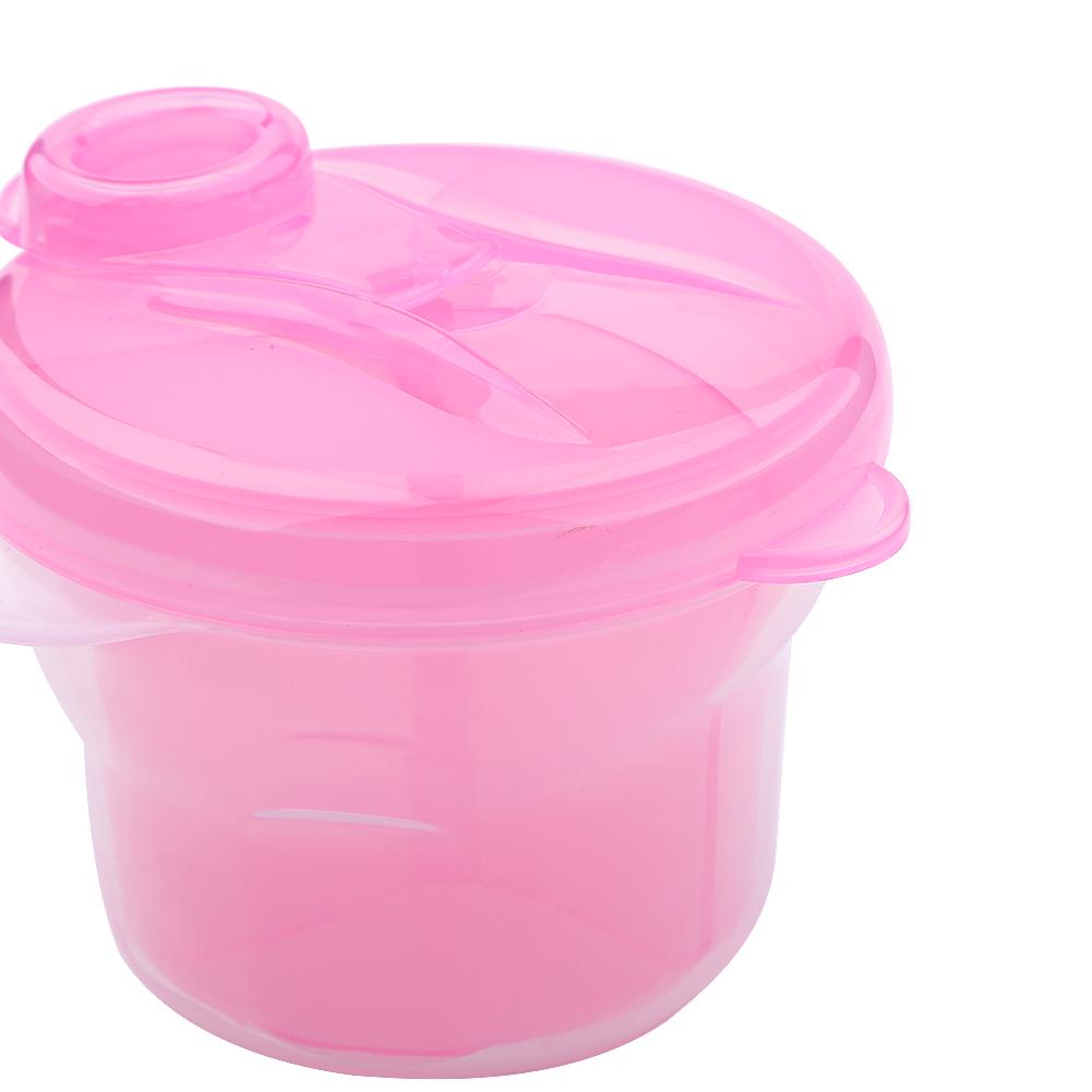 1ks Přenosný dávkovač mléčného prášku pro kojence a batolata (Růžový)