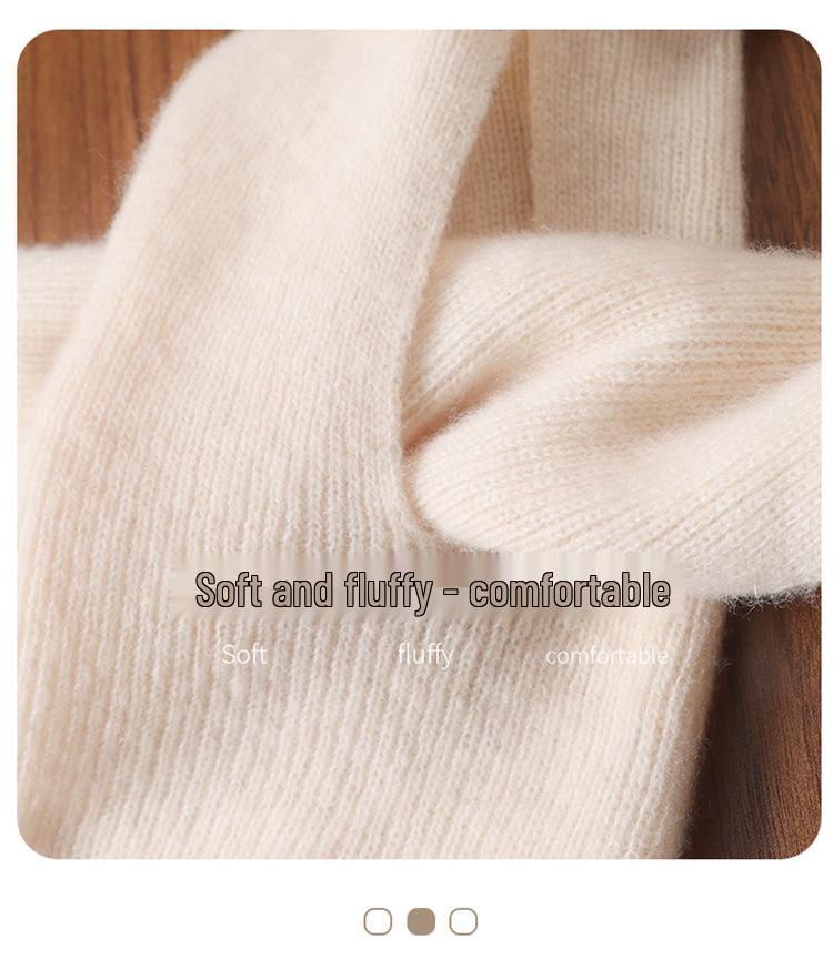 Women's Winter Wool Knit Cashmere Cowl Scarf - Thick, Warm, and Versatile Neck Protector