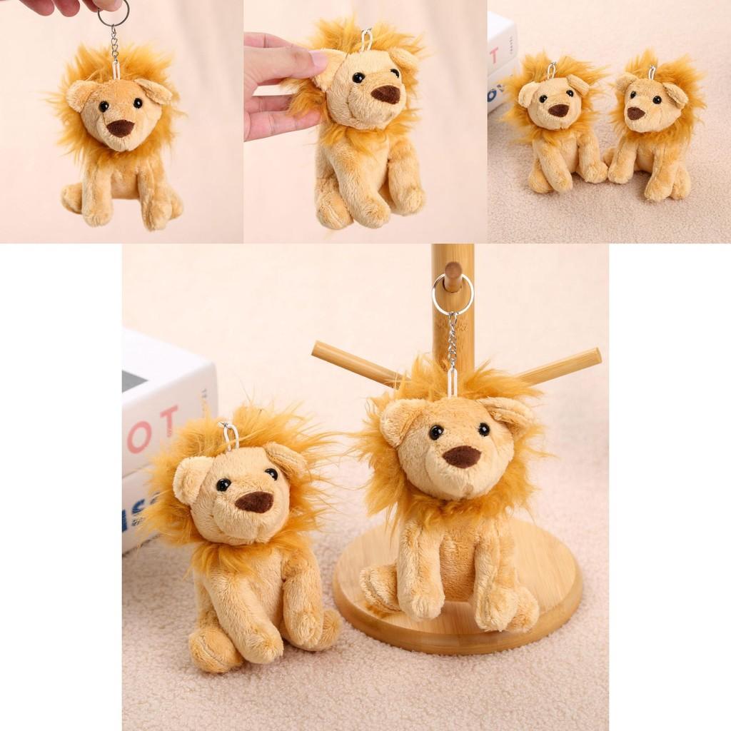 Lion Plush Doll Keyring With Pp Cotton Filling For Bag Decor And Collectors