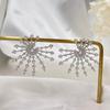 SENYU Luxury Pave Zirconia Starburst High-End Earrings Elegant 18K Gold Plated Radiant Sparkling Stud Fine Jewelry for Women