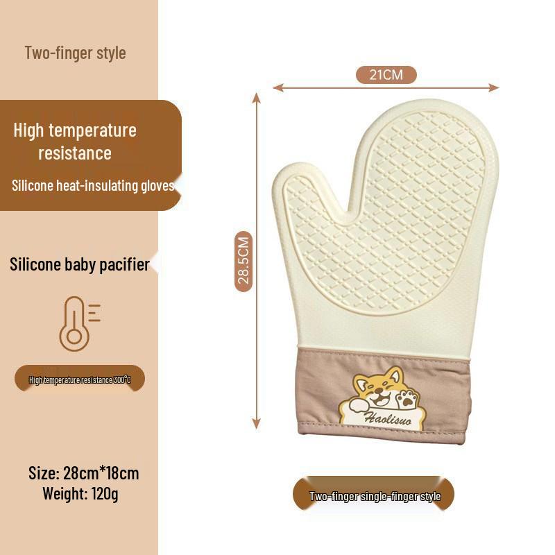 Heat-Resistant Non-Slip Silicone Oven Gloves for Baking and Cooking