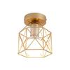 Golden Retro Ceiling Lamp for Balcony Corridor with 7W Bulb E27 Metal LED Ceiling Lights for Living Room Bedroom Porch 110-220V