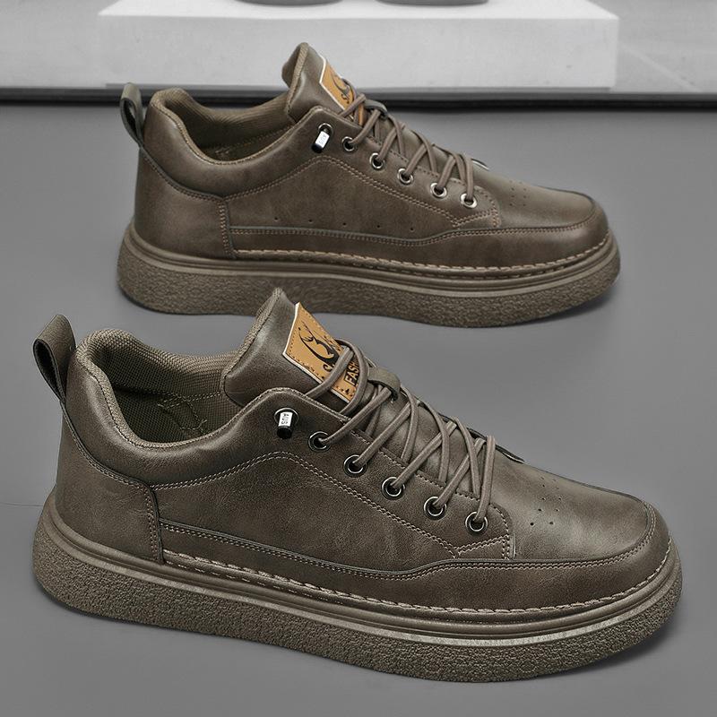 Pánské boty na jeden pedál jarní kuchyňská pracovní voděodolná a olejivzdorná pracovní pracovní pojištění kožené boty pánské silná podrážka protiskluzové ležérní plátěnky