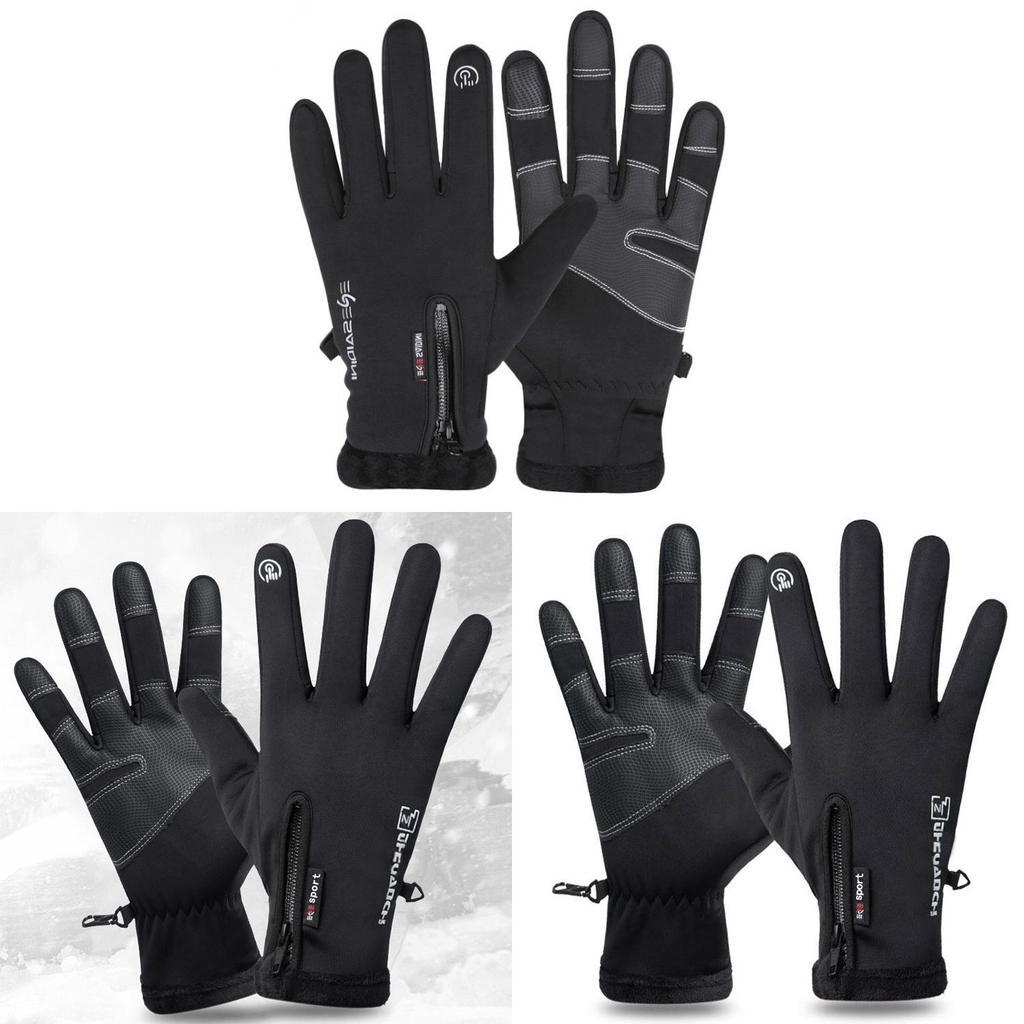 Winter Waterproof Cycling Gloves For Men With Touchscreen And Windproof Fabric