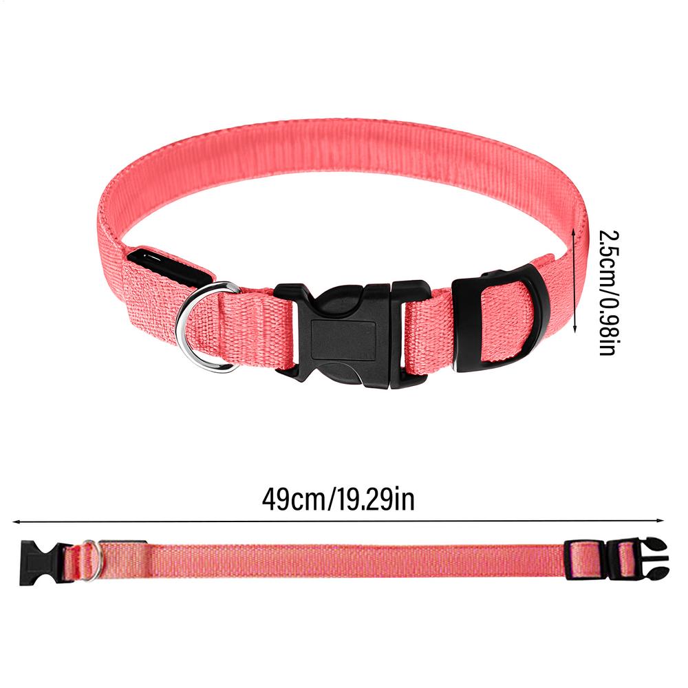 

Light Up Dog Collar Adjustable Triple Modes Senior Pet Neck Collar With Light For Camping Hiking Night Walking Travel Holiday