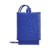 Porta-Cartões de Couro Texturizado com Logo de Letras Tods Pequeno Acessório Unissex Azul XAUTLE54200QNTU615