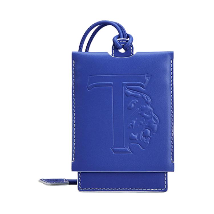 Tods Кожаный картхолдер с тисненым логотипом-буквой Маленькие унисекс-аксессуары Синий XAUTLE54200QNTU615 Box(Basic Set+Box)