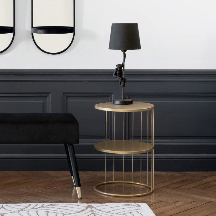 Table D Appoint "Kobu" Doré D36cm - Atmosphera Createur D'interieur