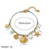Dopamine Necklace and Bracelet with Whale, Starfish, Shell, 18k Stainless Steel, Multi-Color Conch Pendant.